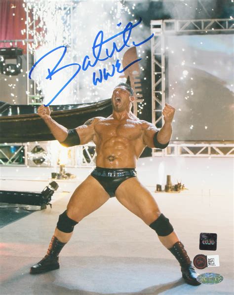Dave Batista Signed Wwe 8x10 Photo Inscribed Wwe Steiner Sm And Cojo Pristine Auction