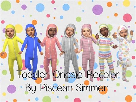 Toddler Onesie By Pisceansimmer Toddler Onesies Sims 4 Toddler