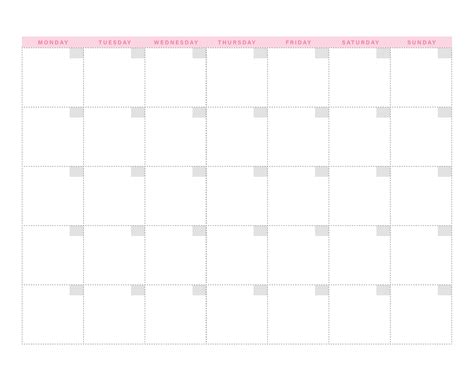 Printable Blank Calendar Its Pretty And Free Tortagialla