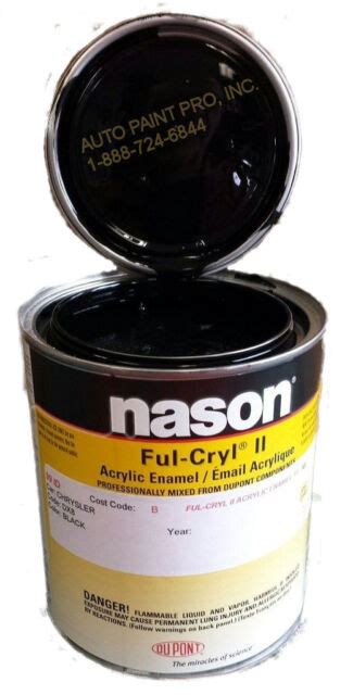 Super Jet Black Nason Ful Cryl Ii Acrylic Enamel Auto Restoration Paint Supplies Ebay