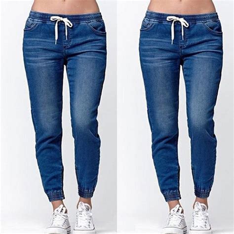 Womens Denim Jeans Slim Jeggings High Waist Trousers Stretch Skinny