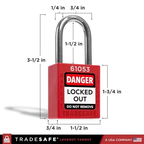 Buy Tradesafe Lockout Tagout Locks Set 10 Red Loto Locks Lockout Locks