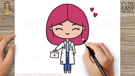 How To Draw Cute Doctor Easy Step By Step Youtube