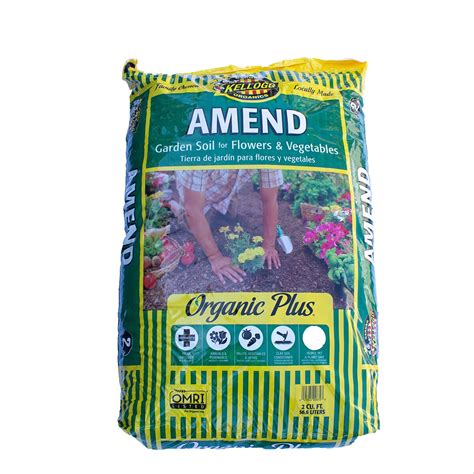 Kellogg Amend Organic Plus Garden Soil For Flowers And Vegetables