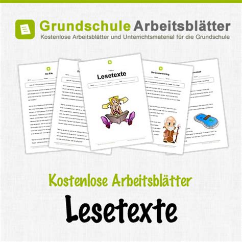 Grundschule unterrichtsmaterial deutsch lesestrategien.lesetexte als leseproben für deutsch (grundschule 3. Lesetexte 4 Klasse Zum Ausdrucken