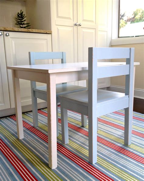 For a simple, contemporary kids table and chairs set that works in most living spaces, the jensen perhaps the best thing about a kids table and chairs set is how it can easily transform into almost kids can drape a sheet over the table and chairs to create a secret hideout, host a tea party for. DIY Kids Table with Chairs - Jaime Costiglio