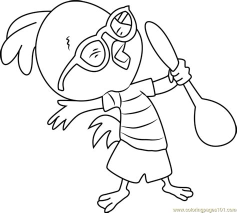 My little pony coloring pages. Chicken Little with Spoon Coloring Page - Free Chicken ...