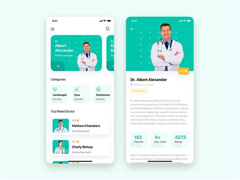 Doctor Appointment Mobile App Ui Kit Template Search