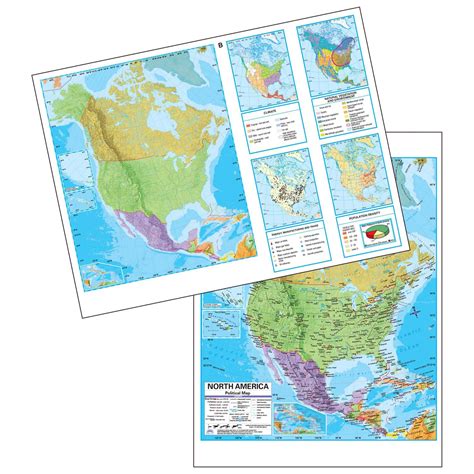 North America Advanced Political Deskpad Map Shop Classroom Maps