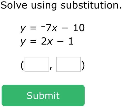 Solved Please Help Its Due Now Will Mark Brainliest Solve Using Substitution Y