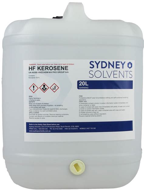 High Flash Kerosene 20 Litre Sydney Solvents