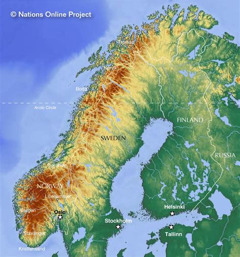 Map Of Norway Nations Online Project