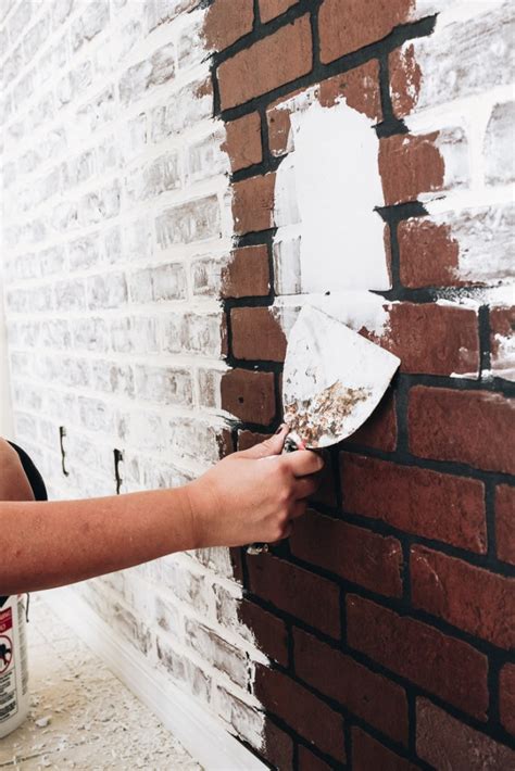Due to weathering, some bricks are worn and dirt is everywhere. How To: DIY Faux Brick Wall - Within the Grove