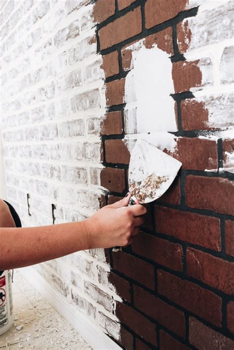 You can make a faux brick wall look real! How To: DIY Faux Brick Wall - Within the Grove