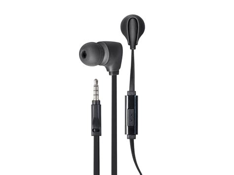 Monoprice Premium 35mm Wired Earbuds Headphones Black With In Line