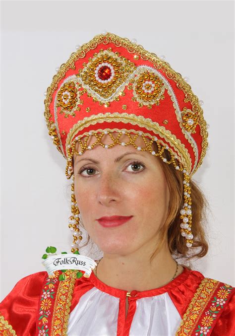 russian kokoshnik beading with strap folk russian clothing store