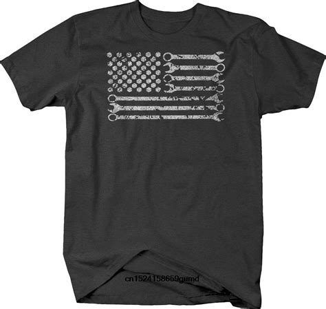 #distressed tee #distressed t shirt #diy #help #advice. Funny Men t shirt Women novelty tshirt Distressed Mechanic DIY Wrench American Flag Tshirt T ...