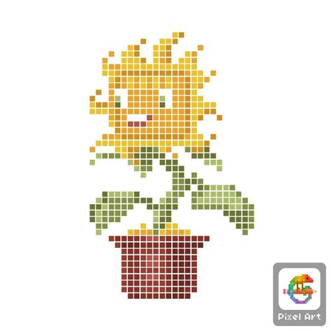 Pixel Art Sunflower Pixel Art Artwork Art