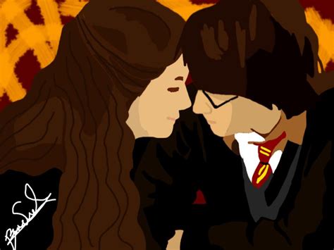 Harry And Hermione Kiss By Winch S Er On Deviantart Harry And Hermione Kiss Harry And