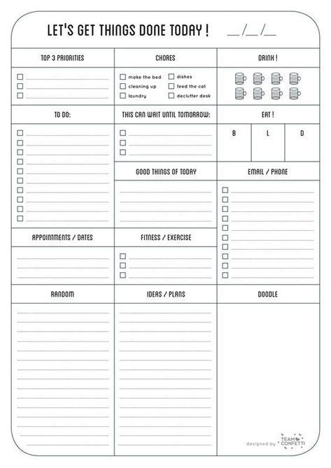 10 More Free Printable Daily Planners Daily Planner Pages Daily