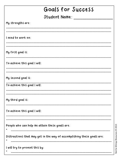 Student Worksheet Category Page 4