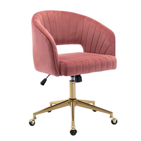 Home Office Chair Swivel Accent Armchair Velvet Upholstered Tufted