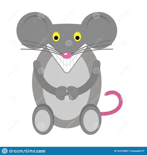 The Cartoon Animal Mouse Is Smiling Design Element For Packaging