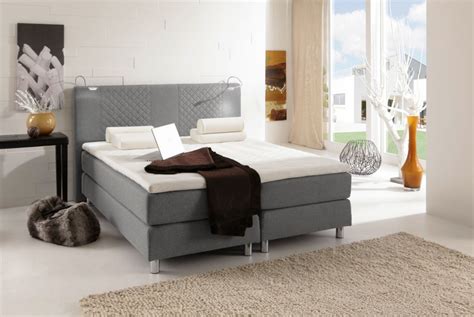 Herzlich willkommen im betten.de online shop! PASADENA Boxspringbett / Doppelbett grau 160 x 200 cm ...