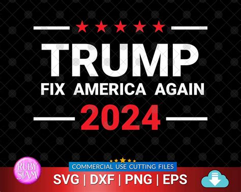 Trump 2024 svg Fix America Again svg Donald Trump 2024 svg | Etsy