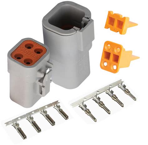 Deutsch Dtp 4 Pin Connector Kit With Ez Crimp Contacts 10 14 Awg Fuse