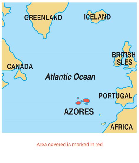 Where Are The Azores Map World Map