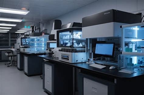Laboratory With High Tech Equipment And Cutting Edge Technology For Advanced Scientific