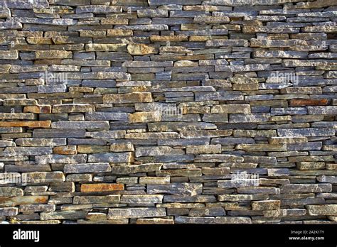 Stacked Slate Bricks Wall Texture Stock Photo Alamy