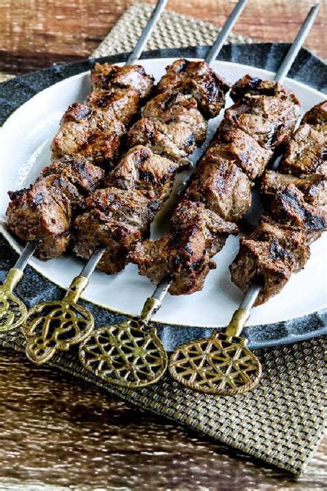Low Carb Marinated Beef Kabobs Video Kalyn S Kitchen