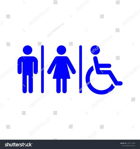 Lavatory Icon Rest Room Sign Toilet Symbol Vector Wc Illustration