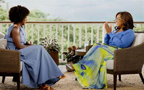 Oprah Pops In Neon Green Skirt For Viola Davis Interview At Maui House