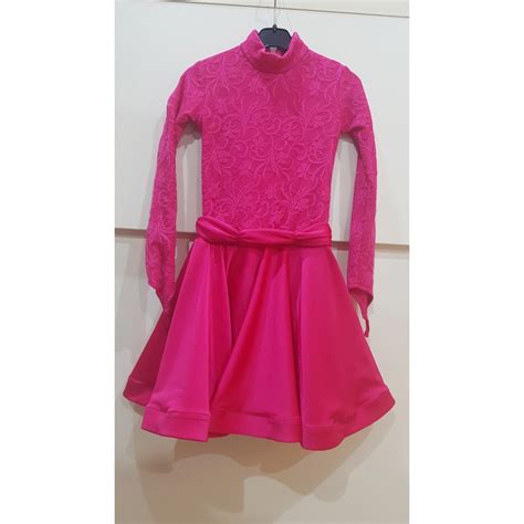 Sukienka Dwu Stylowa Z Koronk Fuchsia Artfashion Sklep Taneczny