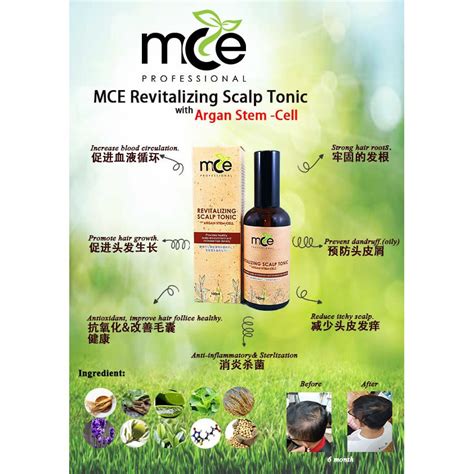 Mce Revitalizing Scalp Tonic With Argan Stem Cell100ml Shopee Singapore