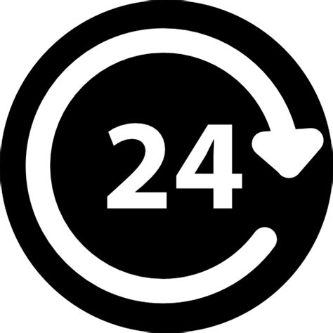 24 시간 매일 서비스 무료 상호 작용개 아이콘
