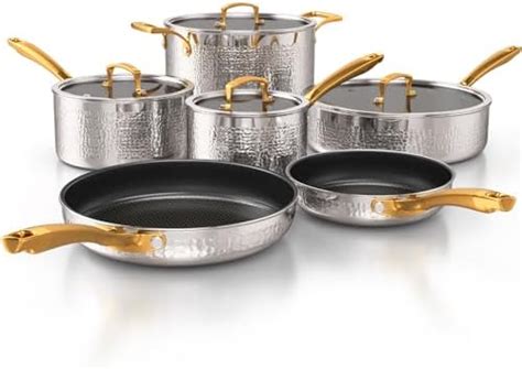 Amazon Com Homaz Life Stainless Steel Pots And Pans Set Tri Ply