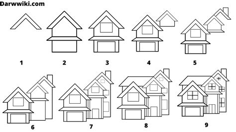 How To Draw A Cartoon House Background Step By Step C