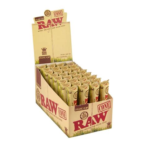 Raw Organic Cones King Size Pre Rolled Cones Made Of Organic Hemp B