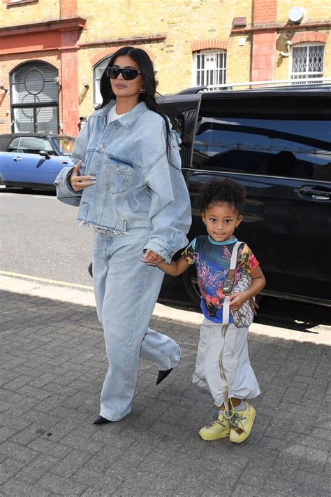 Kylie Jenner Puts Edgy Spin On Canadian Tuxedo With Stormi Webster