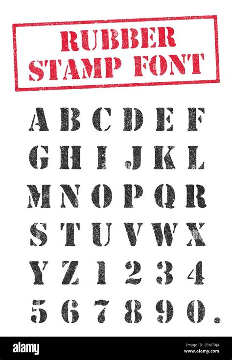 Vector Illustration Of An Stencil Rubber Stamp Font Stock Vector Image