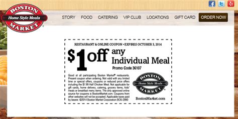 We have 297 boston market coupons for you to consider including 297 promo codes and 0 deals in january 2021. Boston Market Deal! (With images) | Free printable coupons ...