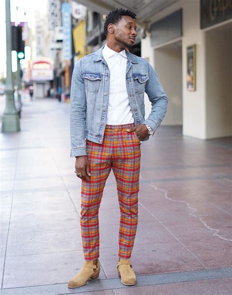 Figuring out what to wear with men's boots can be tricky. DIY PLAID WOOL PANTS + CHELSEA BOOTS - Norris Danta Ford