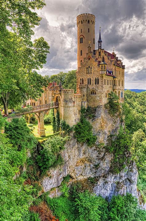 Lichtenstein Castle Honau Germany Hdr Farbspiel Photography