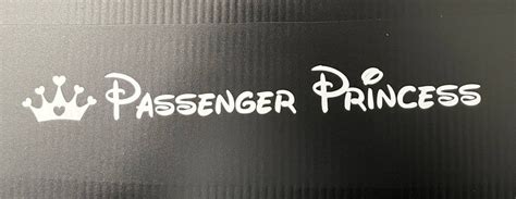 Passenger Princess Car Sticker Decal Etsy Uk
