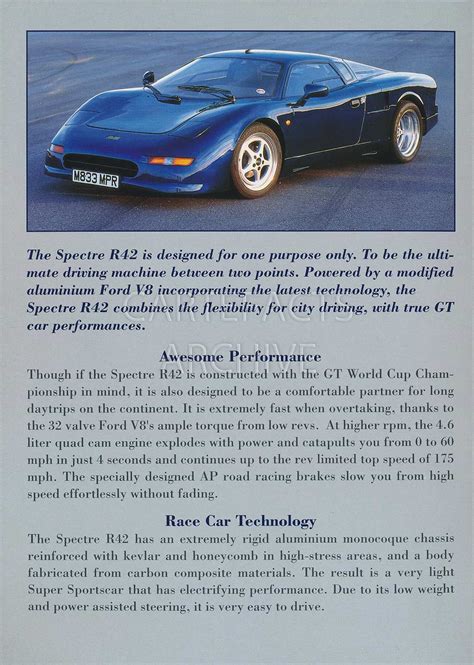Spectre R42 Brochure 1995