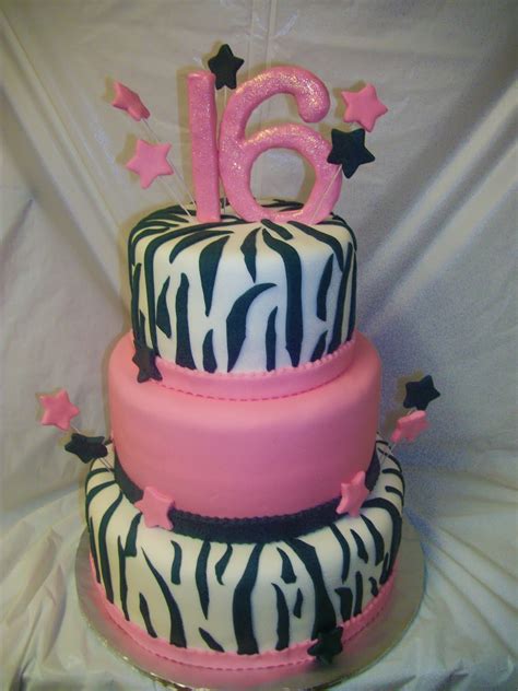 Tasty Cakes Pink And Zebra Sweet 16